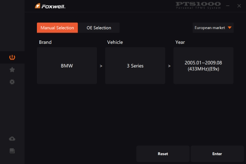 Foxwell PTS1000 Software screenshot