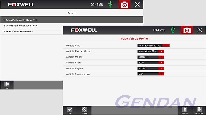 Foxwell GT80 Plus - Vehicle VIN detection